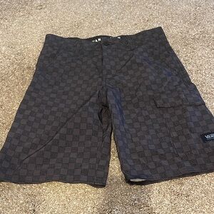 Vans Kids Black Checkered Casual Shorts